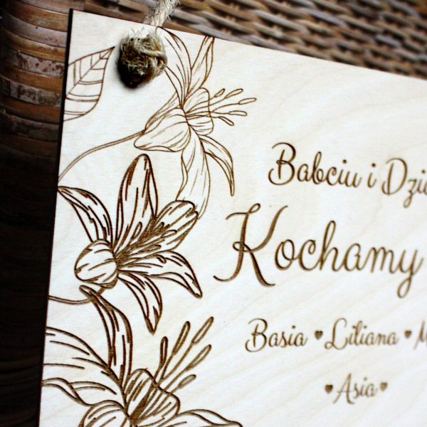 Tabliczka Drewniana z okazji dnia Babci i Dziadka